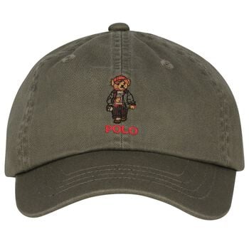 Boys Green Polo Bear Cap