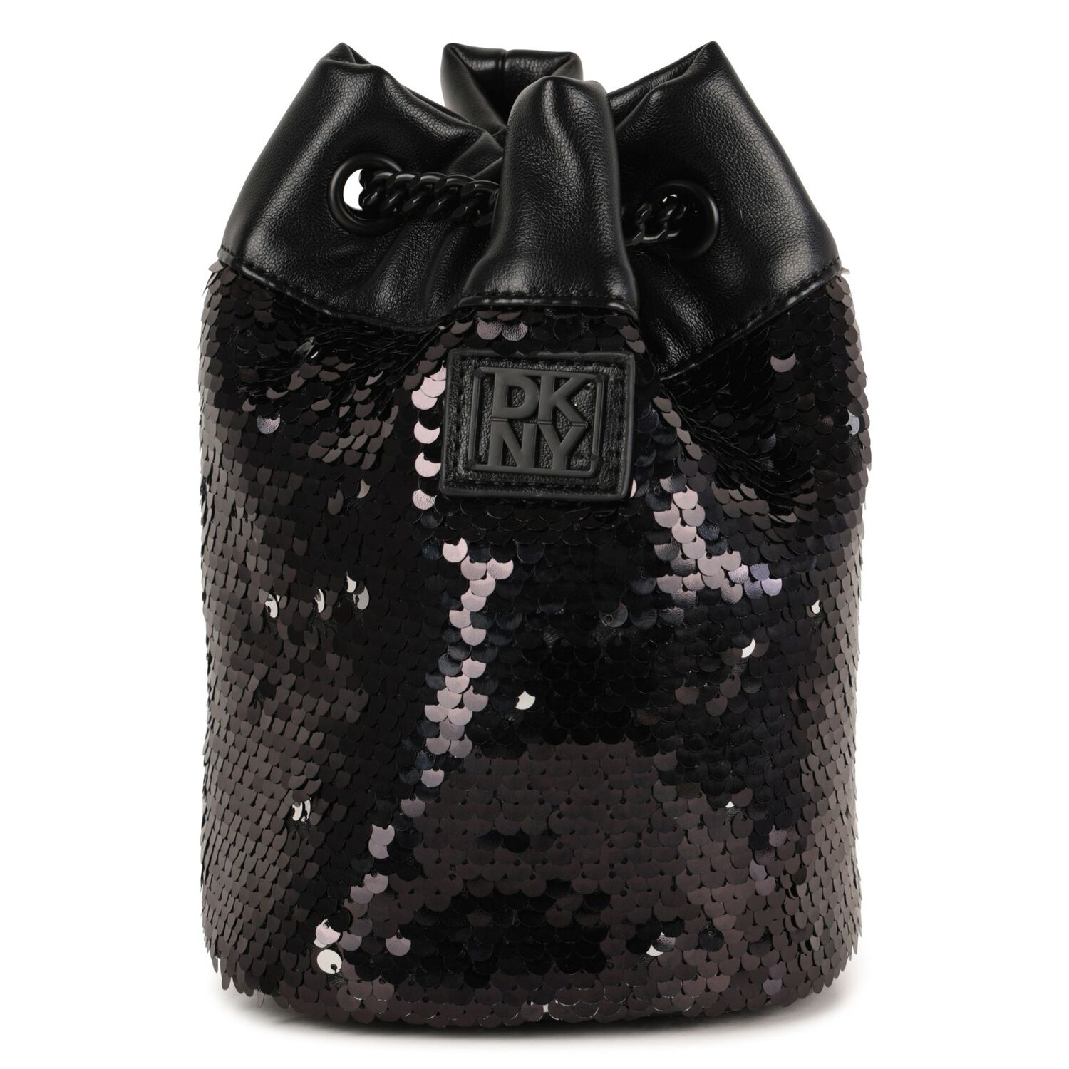 Girls Black Logo Embellished Bag, 1, hi-res