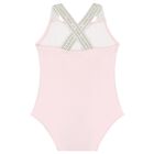 Girls Pink Logo Choupette Swimsuit, 1, hi-res