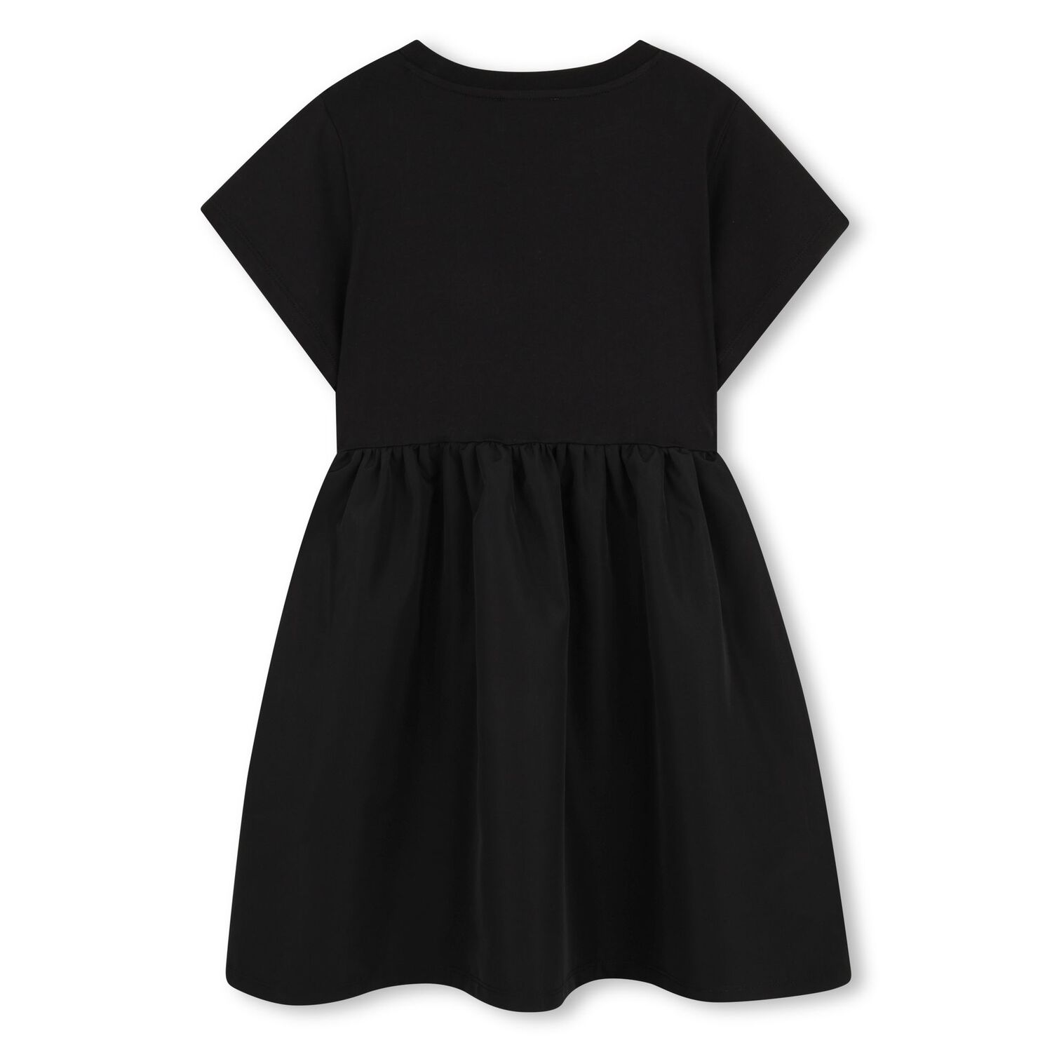 Girls Black Logo Dress, 1, hi-res