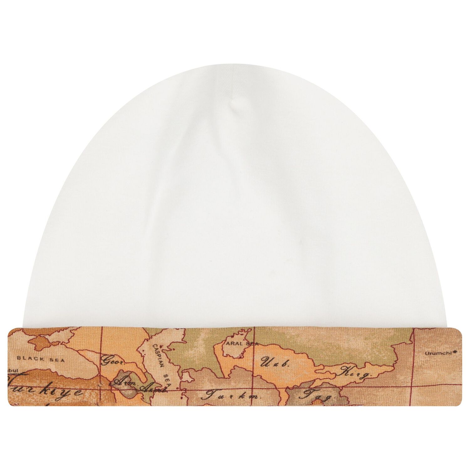 مجموعة هدايا ملابس الأطفال بنقشة خريطة جغرافية باللونين الأبيض والبيج, 3, hi-res