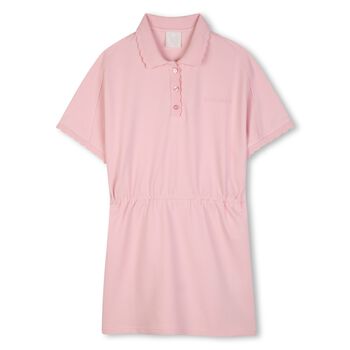 Girls Pink Logo Polo Dress