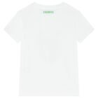 طقم شورت أولاد بالشعار باللون الأسود والابيض, 1, hi-res