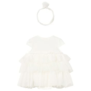 Baby Girls Ivory Tulle Dress Set