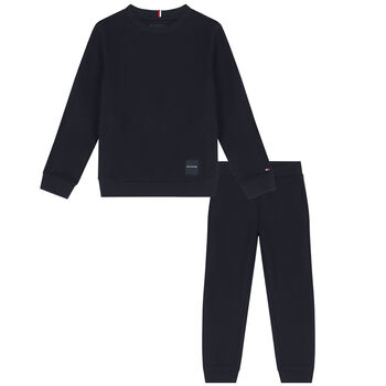 Boys Navy Blue Logo Tracksuit