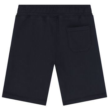 Boys Navy Blue Logo Shorts