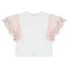 Girls White & Pink T-Shirt, 1, hi-res