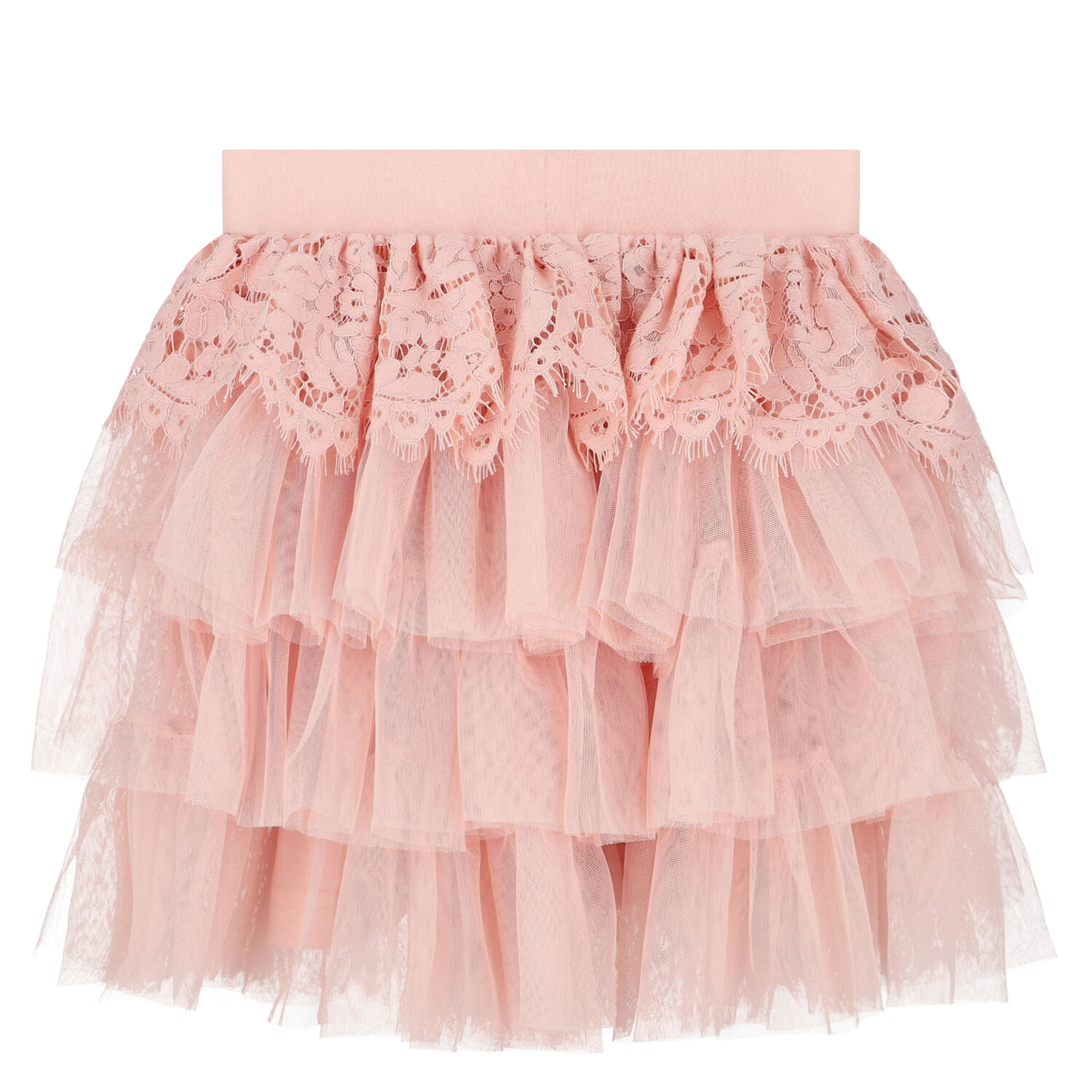 Girls Pink Lace & Tulle Skirt, 1, hi-res image number null