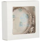Girls Beige & Gold Sequin Headband, 2, hi-res