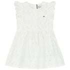 طقم فستان بنات مطرز باللون الأبيض, 1, hi-res