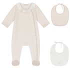 Baby Girls Pink Logo Babygrow Gift Set, 2, hi-res