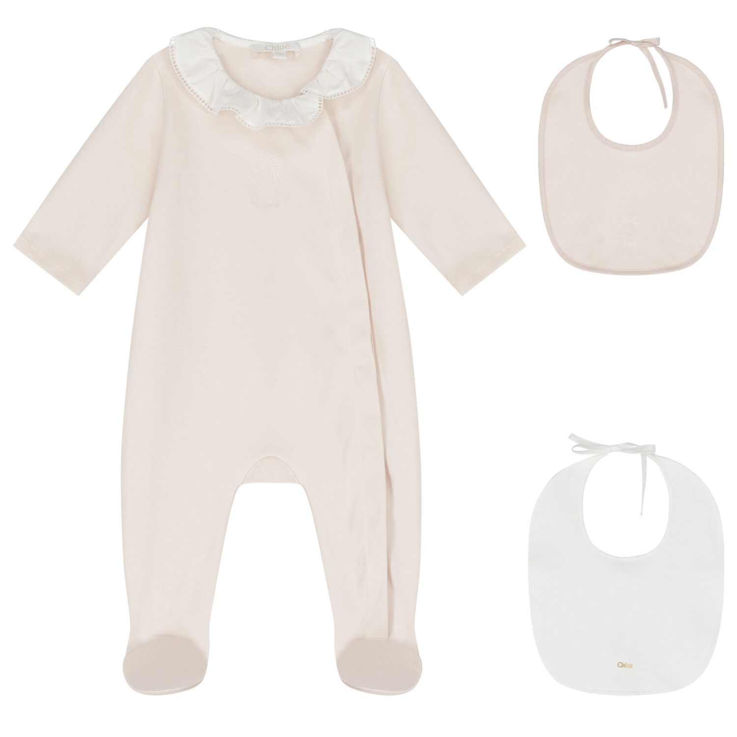 Baby Girls Pink Logo Babygrow Gift Set, 2, hi-res