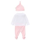 Baby Girls White & Pink 2 Piece Babygrow Set, 2, hi-res