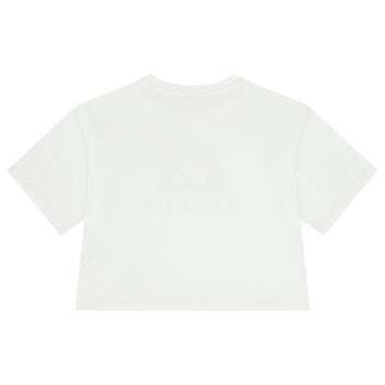 Girls White Logo T-Shirt