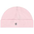 Baby Girls Pink & Gold Logo Hat, 1, hi-res
