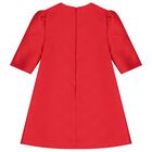 Girls Red Logo Jacquard Dress, 1, hi-res