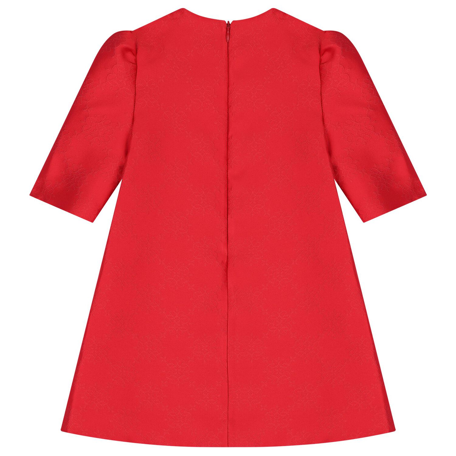 Girls Red Logo Jacquard Dress, 1, hi-res