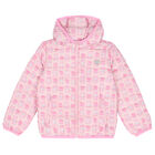 Girls Pink Bear Logo Padded Jacket, 1, hi-res