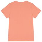 Girls Orange Tiger Logo T-Shirt Dress, 1, hi-res
