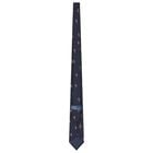 Boys Navy Blue Logo Necktie, 1, hi-res