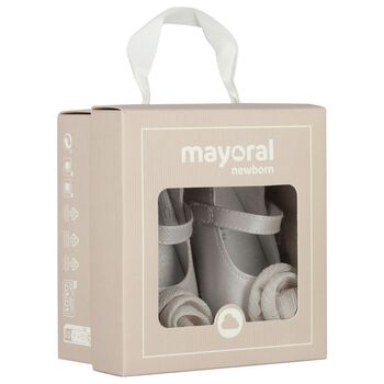 Baby Girls Silver Flower Pre Walker Shoes