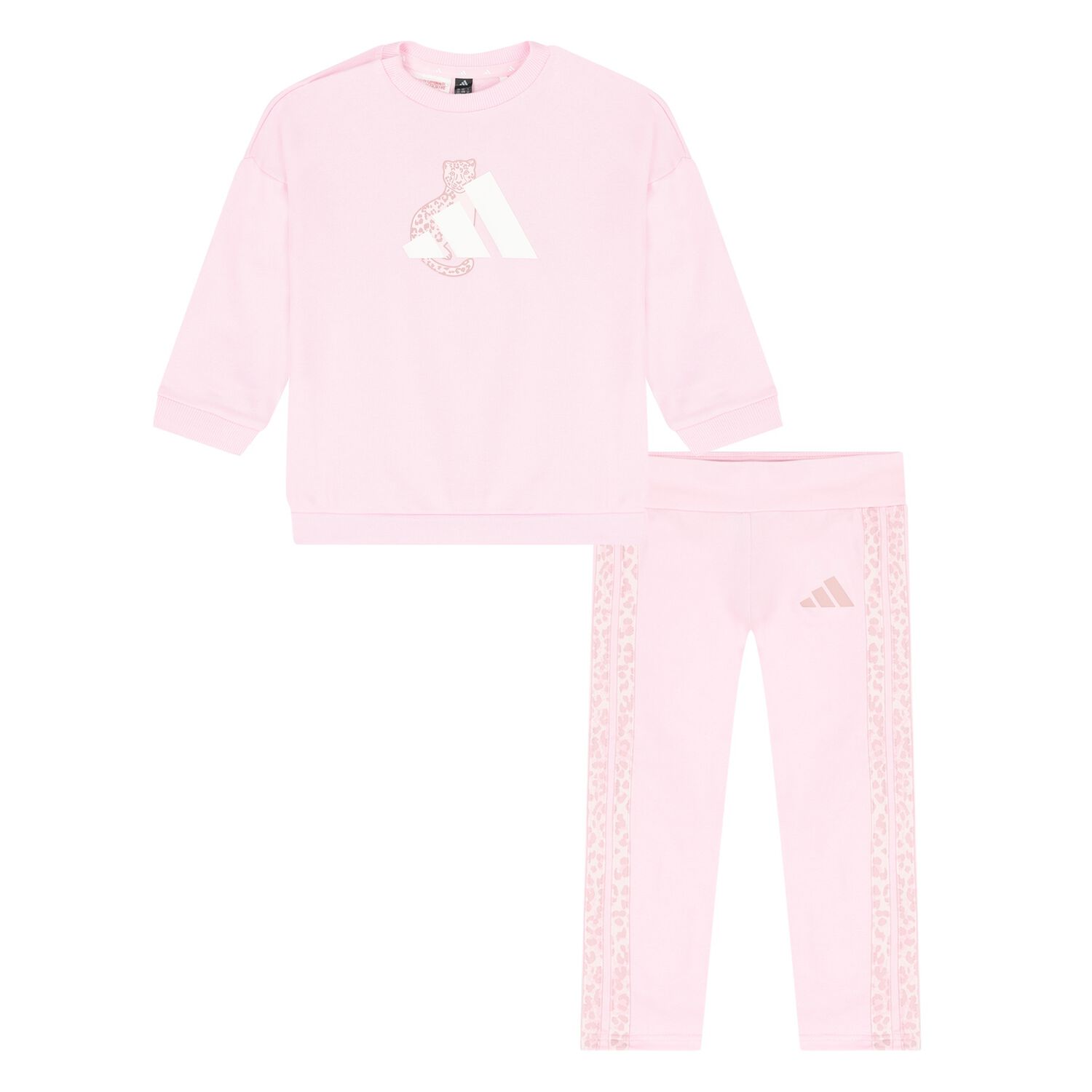 Younger Girls Pink Logo Tracksuit, 1, hi-res