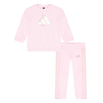 Younger Girls Pink Logo Tracksuit