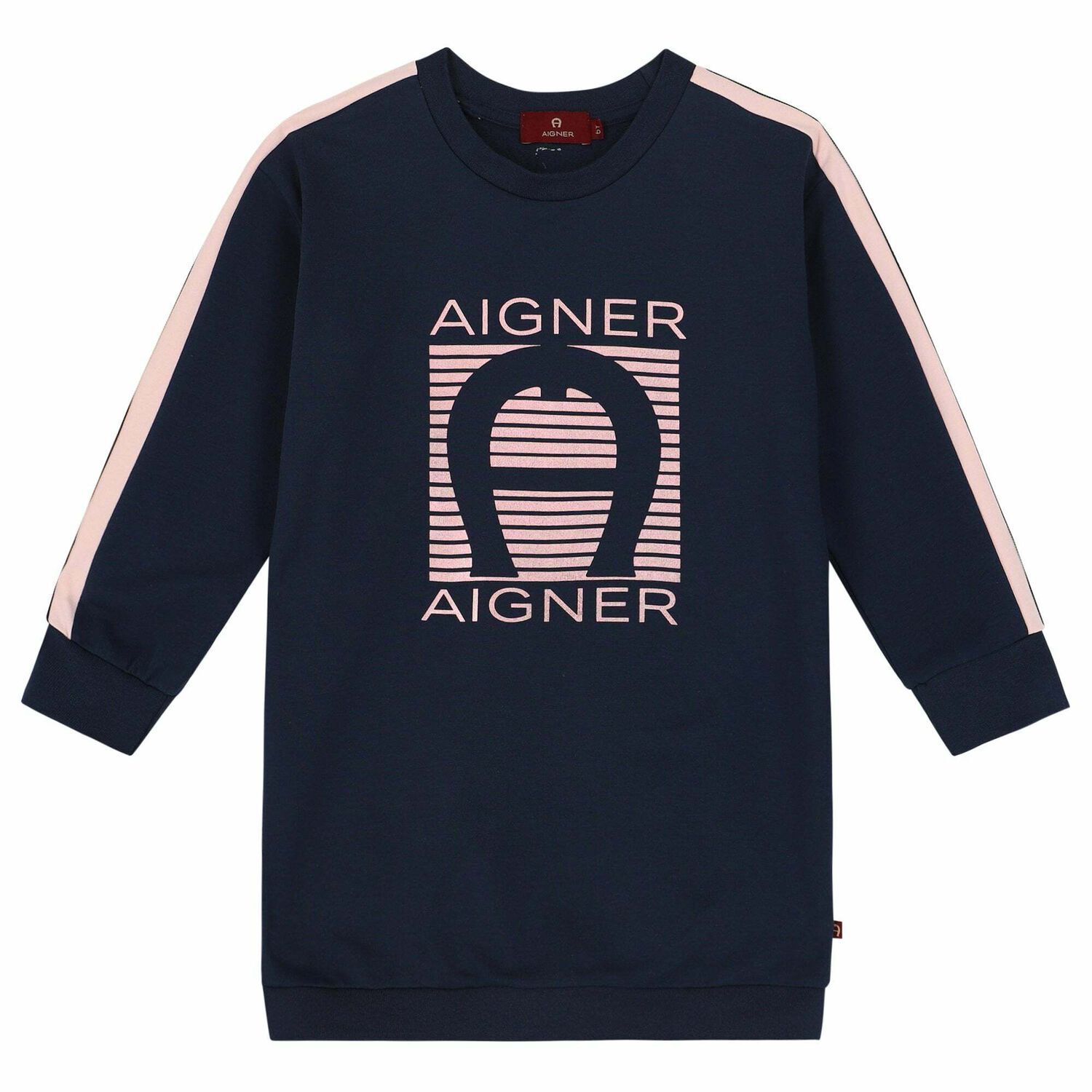 Girls Navy Logo Dress, 1, hi-res image number null