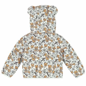 Baby Ivory Teddy Logo Jacket