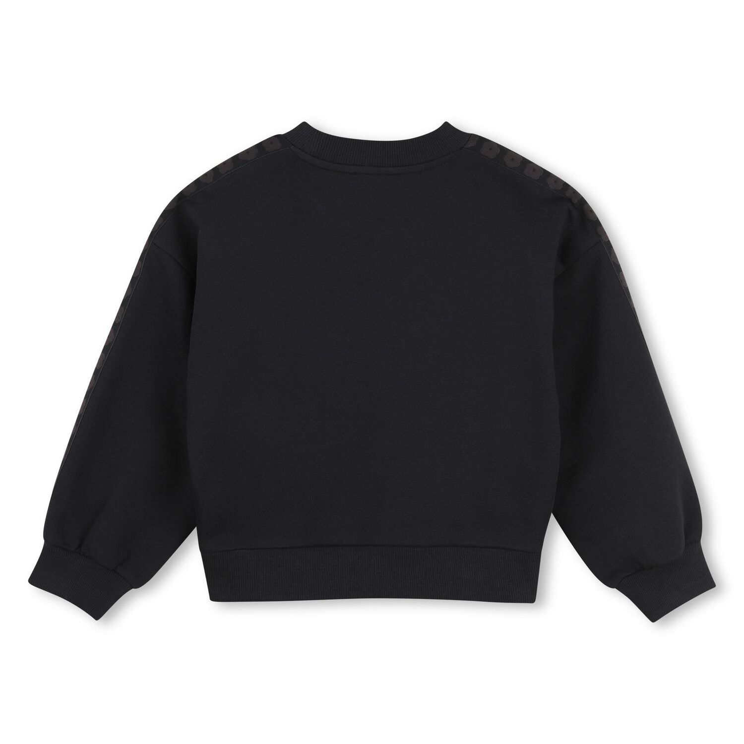 Girls Black Boke Flower Logo Sweatshirt, 1, hi-res