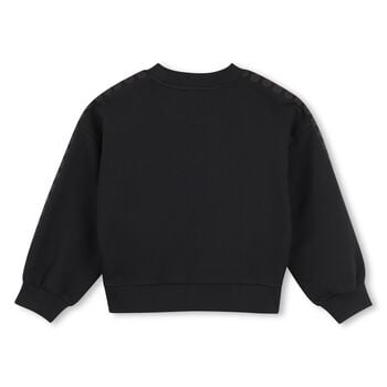 Girls Black Boke Flower Logo Sweatshirt