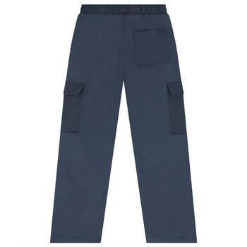 Boys Navy Blue Cargo Trousers