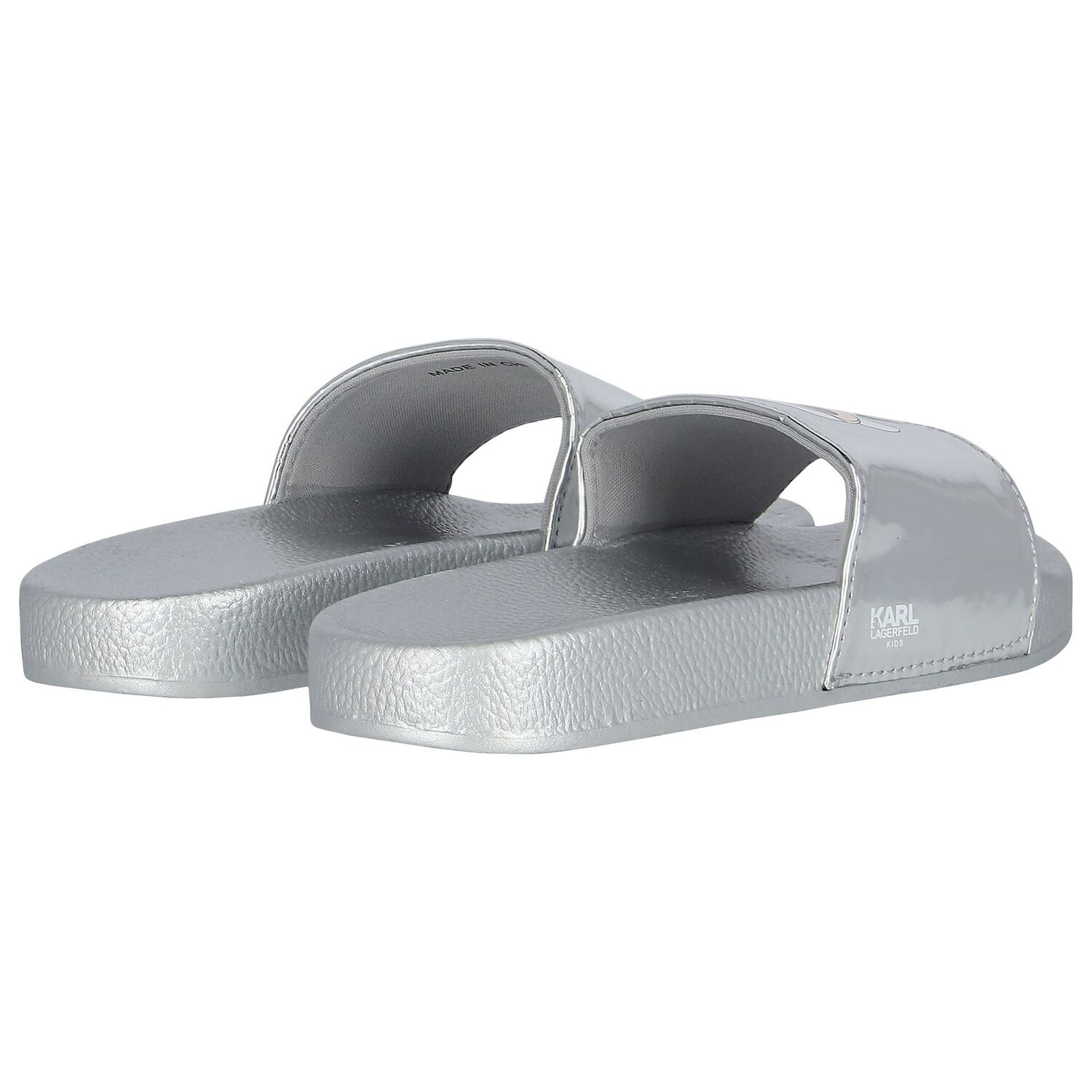 Girls Silver Choupette Sliders, 1, hi-res