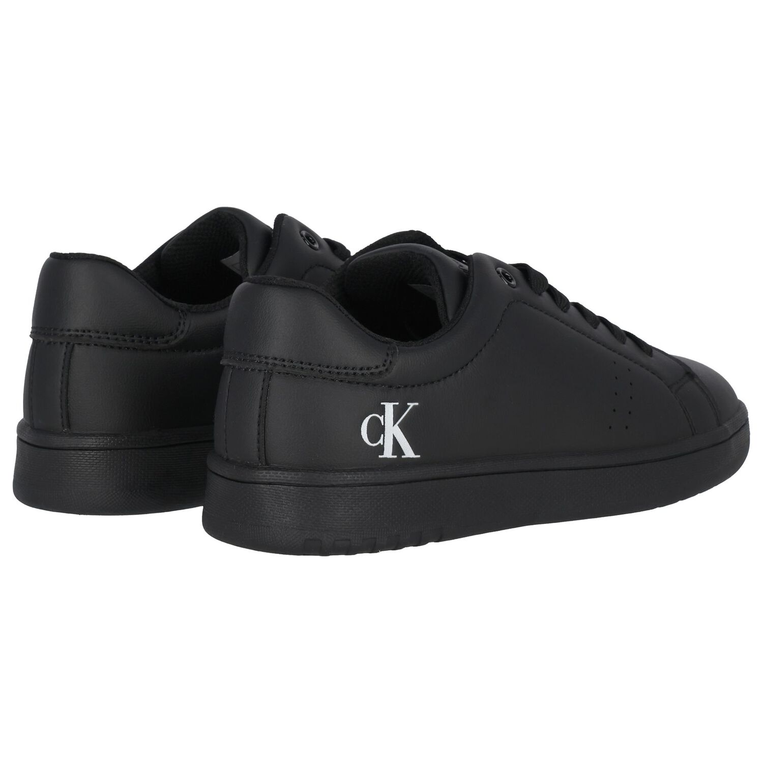 Black Logo Trainers, 1, hi-res