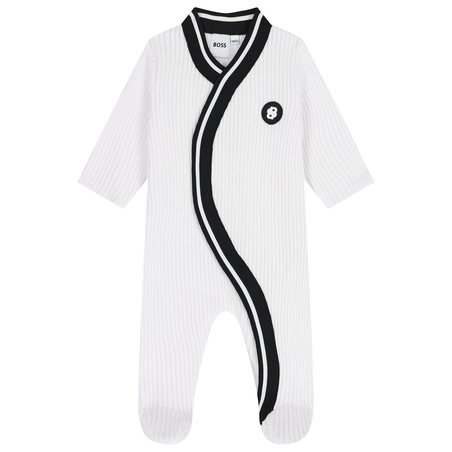 White Logo Babygrow Gift Set, 1, hi-res