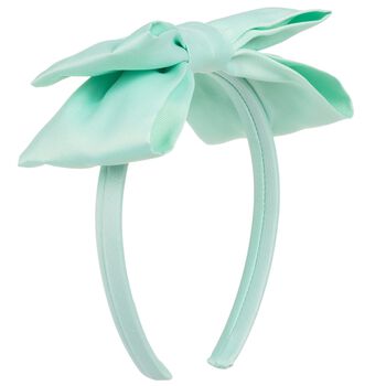 Girls Mint Green Bow Headband