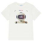 Boys Ivory Robot T-Shirt, 1, hi-res