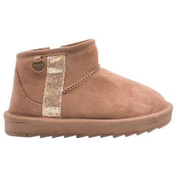 Girls Beige Faux Suede Boots