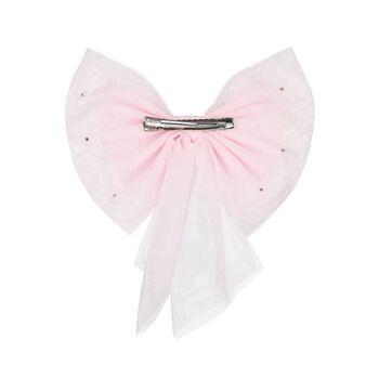 Girls Pink Bow Hairclip