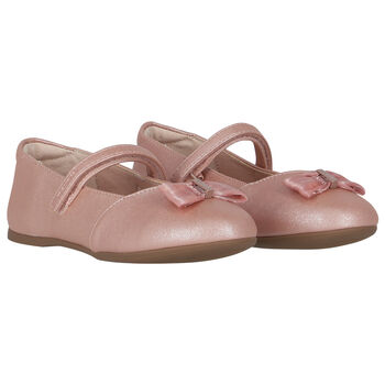 Girls Pink Bow Shoes