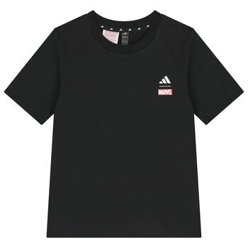 Boys Black Marvel T-Shirt