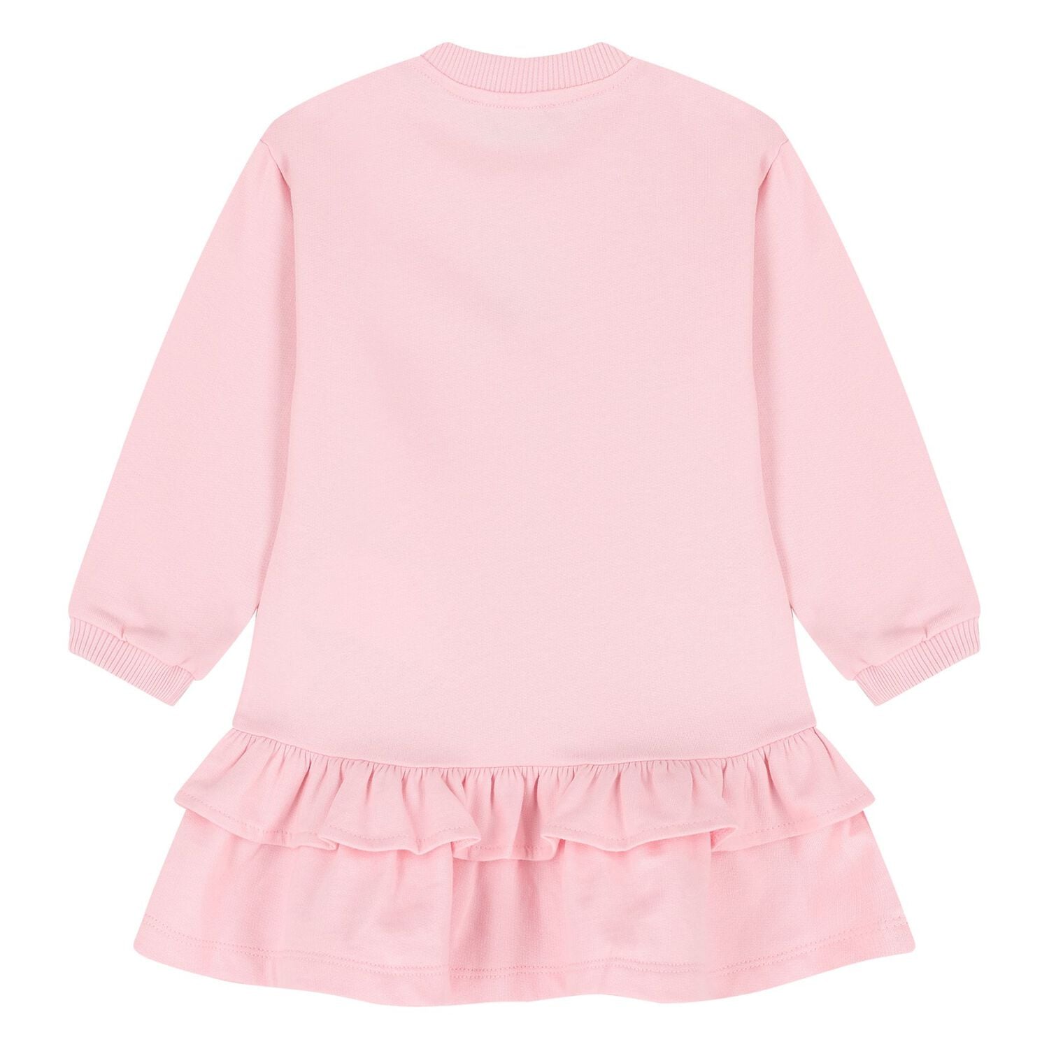 Younger Girls Pink Teddy Bear Logo Dress , 1, hi-res
