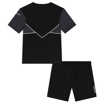 Black Logo Shorts Set