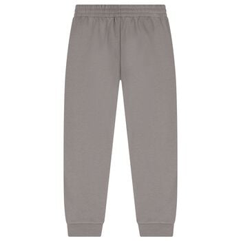 Boys Grey Logo Joggers