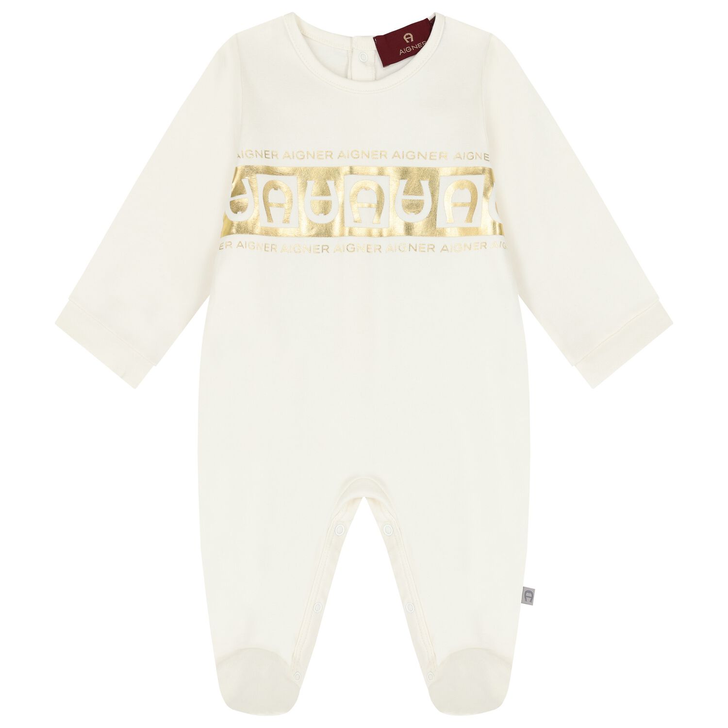 Ivory Logo Babygrow, 1, hi-res