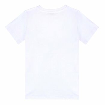 Boys White Printed T-Shirt