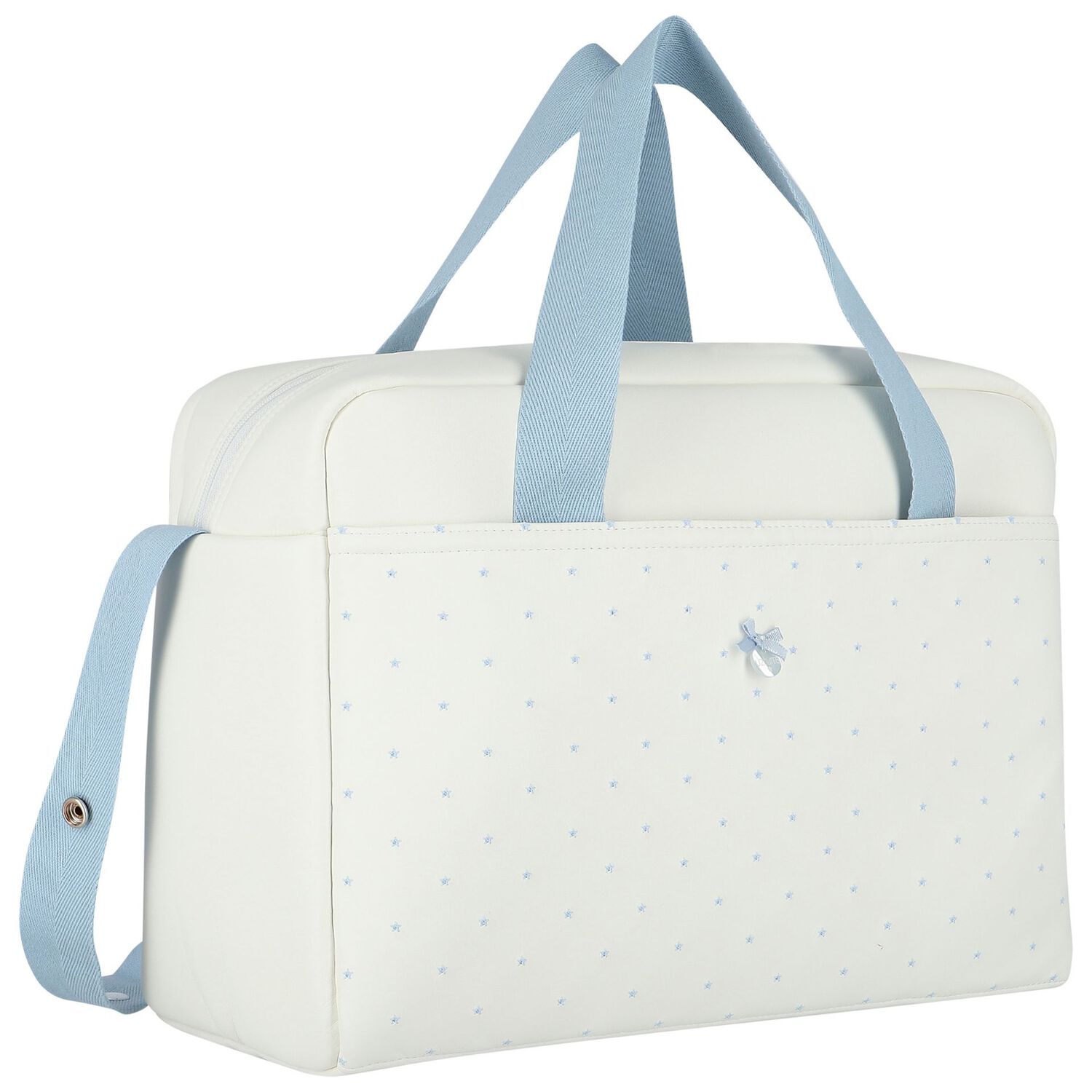 Ivory & Blue Stars Baby Changing Bag, 3, hi-res image number null