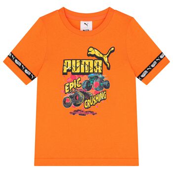 Boys Orange Hot Wheels Graphic T-Shirt