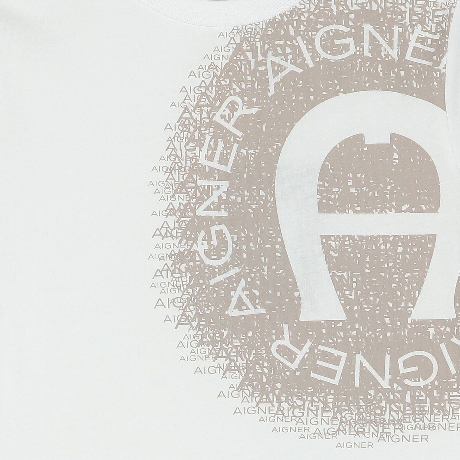 تيشيرت أولاد بالشعار باللون الأبيض, 1, hi-res