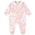 Baby Girls Ivory & Pink Geo Map Babygrow Gift Set, 3, hi-res